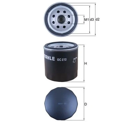 Bilde av Oljefilter MAHLE ORIGINAL OC 272