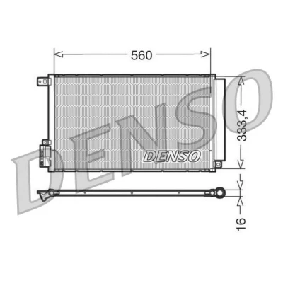 Bilde av DENSO DCN13109 Kondensator med tørker 560x334x16 R 134a 560