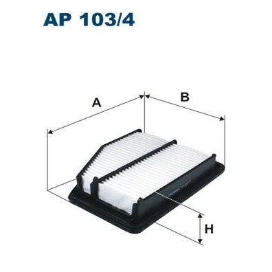 Bilde av FILTRON AP 103/4 Luftfilter 49 183,5 245 Filterinnsats HONDA: CIVIC 9, 9 Tourer, 8