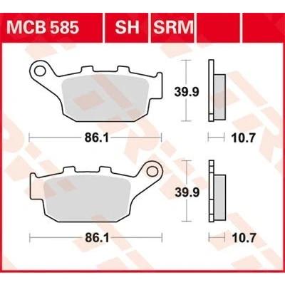 Bilde av TRW Sinter Street MCB585SH Bremseklosser