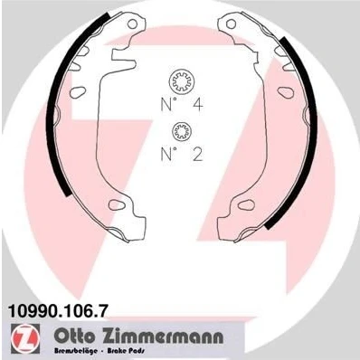 Bilde av ZIMMERMANN 10990.106.7 Bremsesko 180 32 Bildet viser leveranseinnholdet