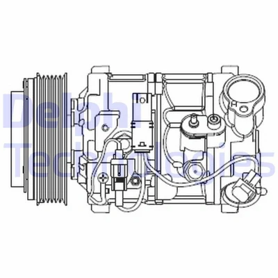 Bilde av DELPHI CS20545 Kompressor 6ZSE16 PAG 46 R 134a med magnetkobling BMW: 3 Sedan, 5 Touring, Coupé