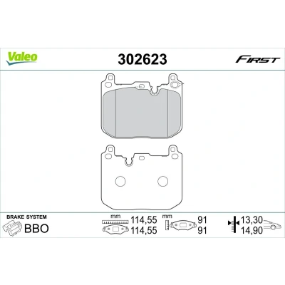 Bilde av VALEO 302623 Bremseklosser MINI: Countryman