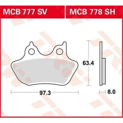 Bilde av TRW Sinter Street MCB778SH Bremseklosser