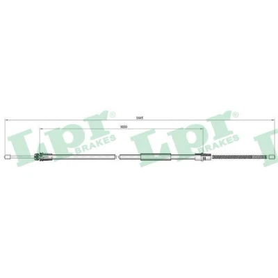 Bilde av LPR C0752B Bremsekabel 1424/1020 skive/trommel