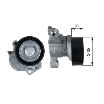 Bilde av GATES T39357 Strammerull FleetRunner Micro V Stretch Fit VOLKSWAGEN: Polo Hatchback