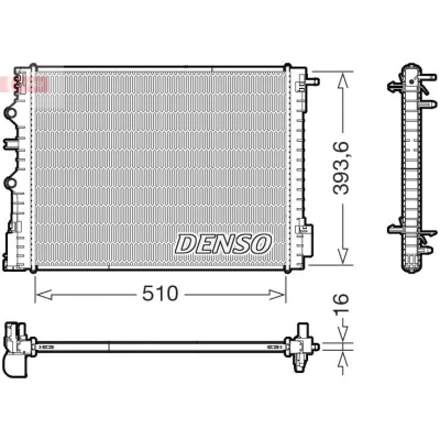 Bilde av DENSO DRM23120 Radiator 510mm 394mm 16mm