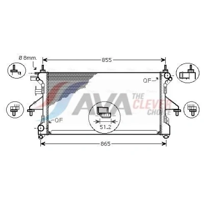 Bilde av PRASCO PEA2309 Radiator Aluminium 780 377 34 med hurtigkoplinger Kjøleribber satt sammen mekanisk FIAT: Ducato III Flatvogn lastebil / Chassis