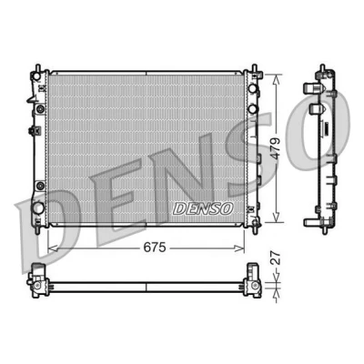Bilde av DENSO DRM36012 Radiator Aluminium 675 479 27