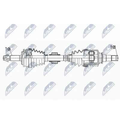 Bilde av Drivaksel, Framaksel venstre, toyota avensis kombi, sedan, 4342005400, 4342005401