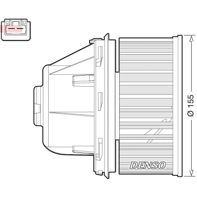 Bilde av DENSO DEA10053 Interiørvifte for venstreratt FORD: MONDEO 4 Turnier, KUGA 1, S Max Mk1