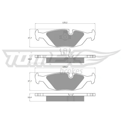 Bilde av TOMEX brakes TX 11 30 Bremseklosser bakaksel klargjort for slitasjeindikator BMW: 3 Sedan, Touring, 6 Coupé