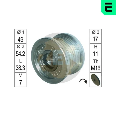 Bilde av ERA ZN5492 Frihjul Dynamo RENAULT: MEGANE 2, 2 Kombi, MAZDA: 6 Hatchback