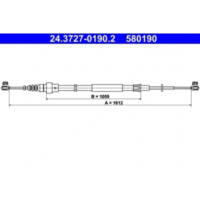 Bilde av ATE 24.3727 0190.2 Bremsekabel 1612 AUDI: TT Coupé
