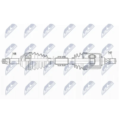 Bilde av Drivaksel nissan qashqai / +2 I (j10, Nj10, Jj10e), Framaksel venstre, i, 39101JD22C, 39101JG32C, 39