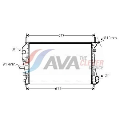 Bilde av PRASCO FDA2376 Radiator Aluminium 620 394 26 med hurtigkoplinger Kjøleribber loddet