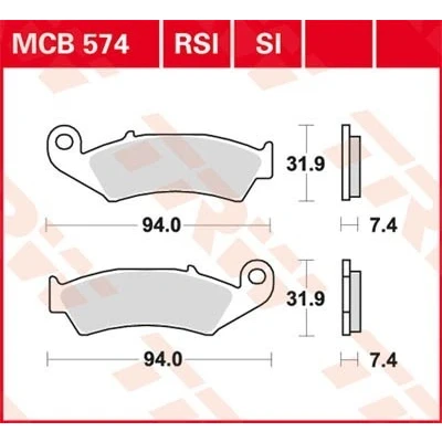 Bilde av TRW Organic Allround MCB574 Bremseklosser