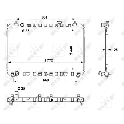 Bilde av Radiator, motorkjøling, kia carnival / grand iii, 253104 D600