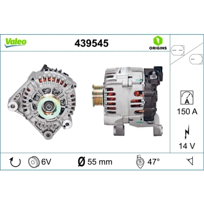 Bilde av VALEO 439545 Dynamo 14V 150A BMW: 3 Touring, 5 Sedan