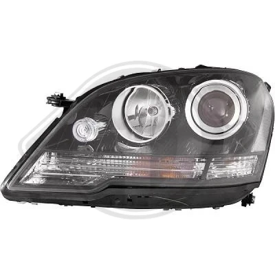 Bilde av DIEDERICHS 1691281 Frontlykter venstre H7/H7, W5W, PY21W, WY5W for høyrekjøring med motor høydejustering hovedlys, uten lyspære