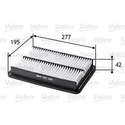 Bilde av VALEO 585388 Luftfilter 42 197 278 Filterinnsats HYUNDAI: SANTA FE 2, KIA: SORENTO 2