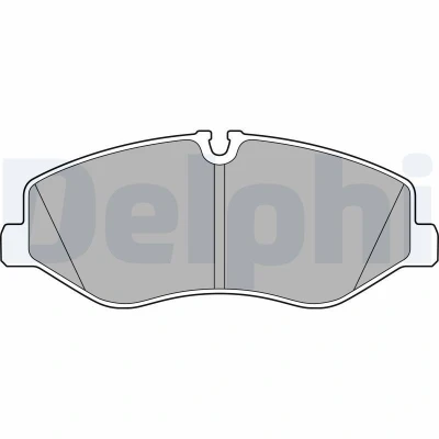Bilde av DELPHI LP3138 Bremseklosser klargjort for slitasjeindikator med antihyle blikk uten tilbehør MERCEDES BENZ: Vito Tourer, Van, V Klasse