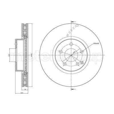Bilde av METELLI 23 1026C Bremseskiver 322,0 32,0 5 67,0 ventilert spraylakkert MERCEDES BENZ: E Klasse T modell, C Sedan