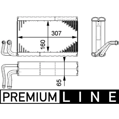 Bilde av MAHLE ORIGINAL AE 68 000P Fordamper uten ekspansjonsventil