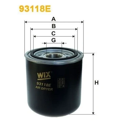 Bilde av WIX FILTERS 93118E Lufttørker, trykkluftanlegg