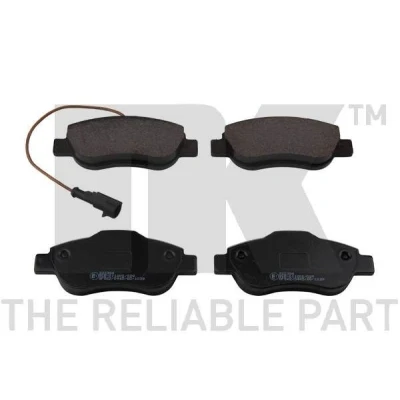Bilde av NK 222384 Bremseklosser med integrert slitasjevarselkontakt antihyle blikk uten tilbehør FIAT: 500 Hatchback, C Cabrio, Panda II Hatchback