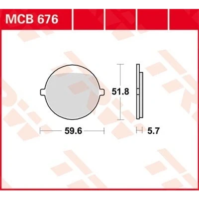 Bilde av TRW Organic Allround MCB676 Bremseklosser