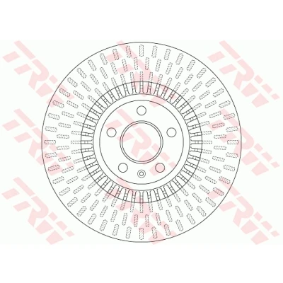 Bilde av TRW DF6216 Bremseskiver 356 34 5 112 ventilert spraylakkert AUDI: A6 C7 Avant, Allroad, A8 D4