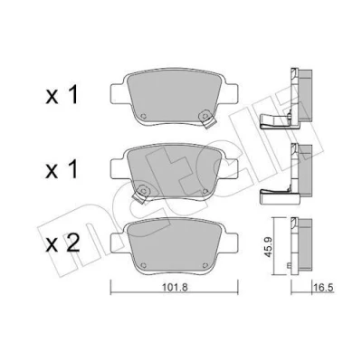 Bilde av Bremseklosser sett METELLI 22 0451 0