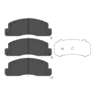 Bilde av KAVO PARTS KBP 9088 Bremseklosser med akustisk slitasjevarsel TOYOTA: Dyna Flatvogn lastebil / Chassis