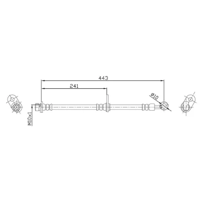 Bilde av METZGER 4115189 Bremseslange 443 F10x1 HONDA: CR V 2, 1