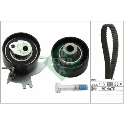 Bilde av INA 530 0691 10 Registerreimsett 116 FORD: FOCUS 3, 3 Turnier, KUGA 2, PEUGEOT: 5008 II, 308 II Hatchback, Expert III Van, OPEL: Grandland X
