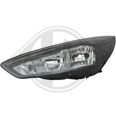 Bilde av DIEDERICHS Frontlykter venstre H7, H1 krom/sort 1419183 FORD: FOCUS 3 Turnier,