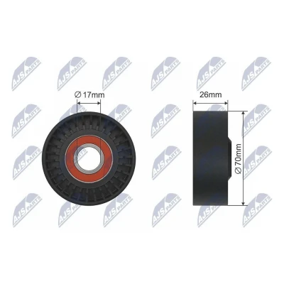 Bilde av Strammerull, kilerem, opel signum halvkombi, vectra c, c gts, kombi, renault espace iv, vel satis, 56 36 741, 5636741, 5
