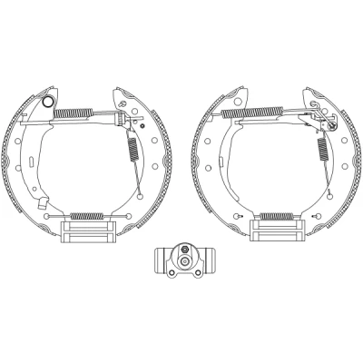 Bilde av TEXTAR Shoe Kit Pro 84048000 bremsesett, trommebremse med hjulsylinder brems, justering