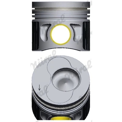 Bilde av NÜRAL 87 114900 05 Motorstempel 79,5 for sylinder 1, 2 med hylse boltnut, kjølekanal, kolberingbærer, trapesstempelstang