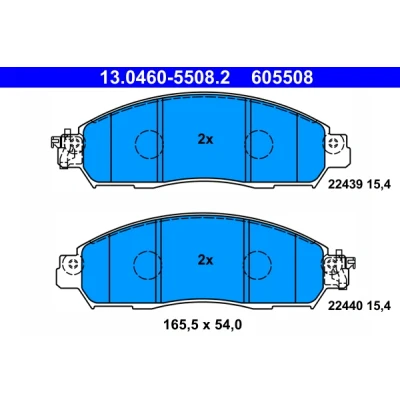 Bilde av ATE 13.0460 5508.2 Bremseklosser med akustisk slitasjevarsel NISSAN: Leaf II, NV200 Varebil / Stasjonsvogn