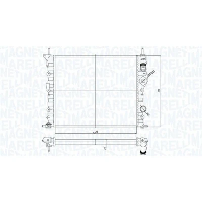 Bilde av MAGNETI MARELLI 350213194700 Radiator 430 378 23 Kjøleribber satt sammen mekanisk RENAULT: Kangoo I