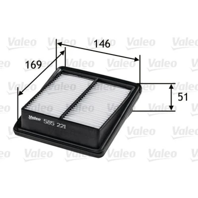 Bilde av VALEO 585221 Luftfilter 44 146 169 Filterinnsats HONDA: Jazz 2