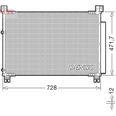 Bilde av DENSO DCN51015 Kondensator med tørker R 134a