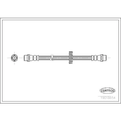 Bilde av CORTECO 19018654 Bremseslange framaksel 333 VOLKSWAGEN: Passat B3/B4 Stasjonsvogn, Sedan, GOLF 2