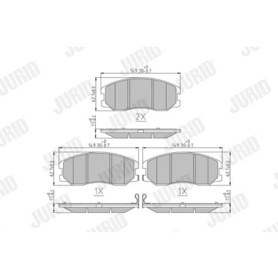 Bilde av JURID 572570J Bremseklosser med akustisk slitasjevarsel uten tilbehør CHEVROLET: Captiva, OPEL: Antara