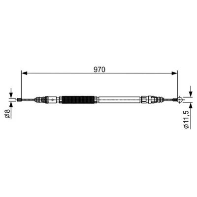 Bilde av BOSCH 1 987 482 429 Bremsekabel 970 PEUGEOT: 3008 I, 5008 I