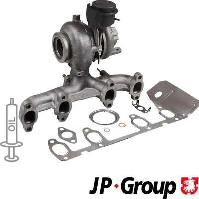 Bilde av JP GROUP 1117406600 Turbolader Eksosturbolader inkl. tetningssett AUDI: A3 Sportback, VOLKSWAGEN: Caddy 3, Touran I