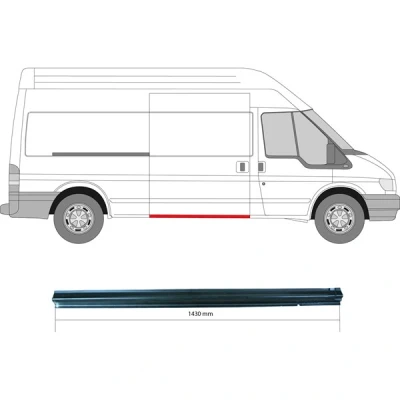 Bilde av Sidevegg, Høyre, ford transit buss, skåp, tourneo buss