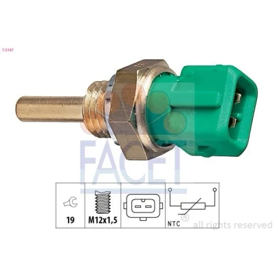 Bilde av FACET 7.3147 Sensor, kjølemiddeltemperatur Made in Italy OE Equivalent